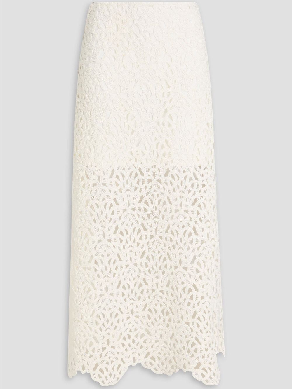 Maje Long crochet skirt